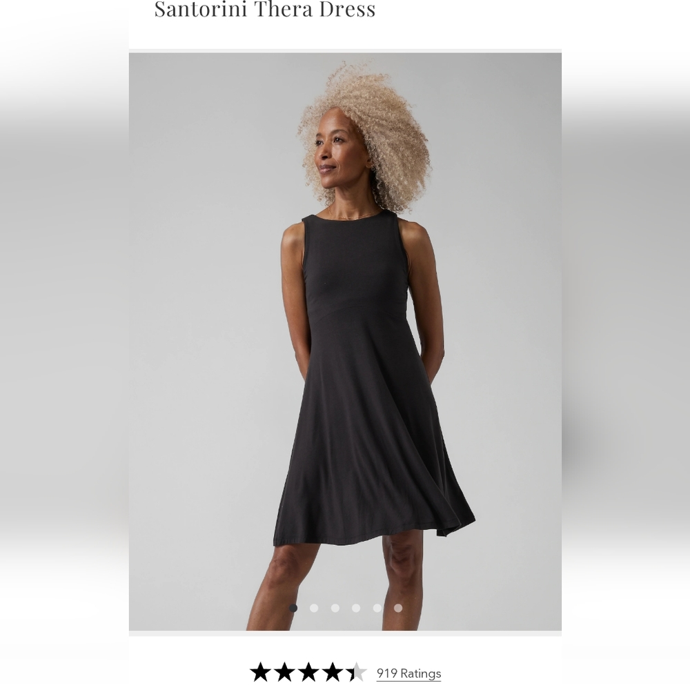 Athleta Santorini Thera Dress Black Small Tall